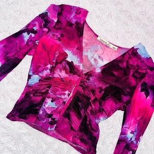 Mesh Floral Long Sleeve Sz L